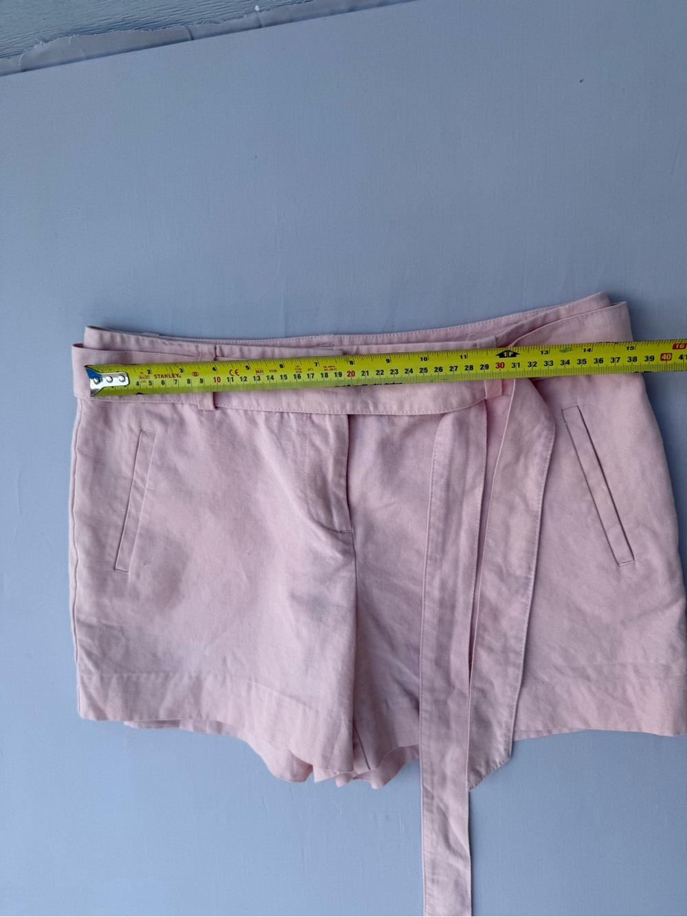 Anne Taylor LOFT Womens Pink Tie-Waist Shorts - Picture 5 of 8